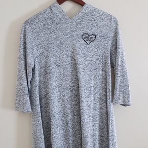 Gray dress with text